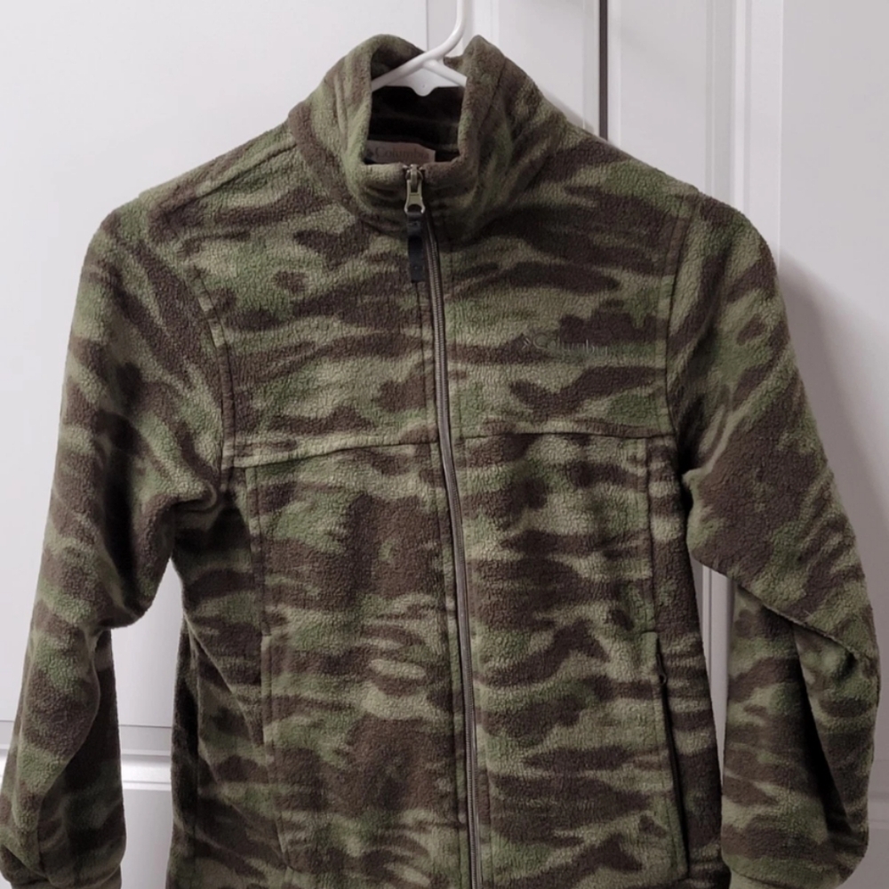 Columbia Jacket Boys Size: 10/12 Full Zip Camo